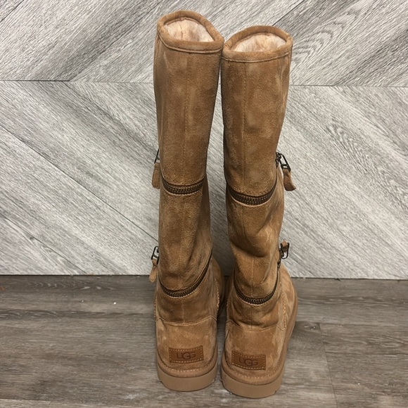 UGG | Classic Ultra Tall Boots In Chestnut With Zipper Details NEW Size 6 - Picture 5 of 13